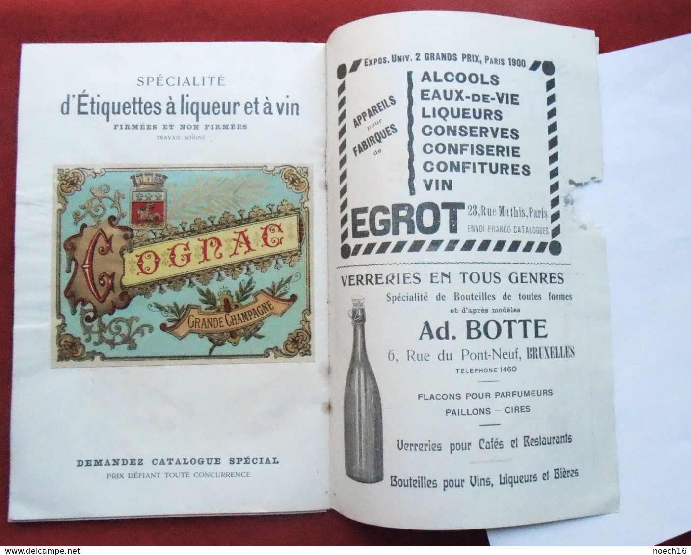 Catalogue / Publicités - Maison Paul Carez, Articles De Cave, Rue Jules Van Praet, Bruxelles - Levensmiddelen
