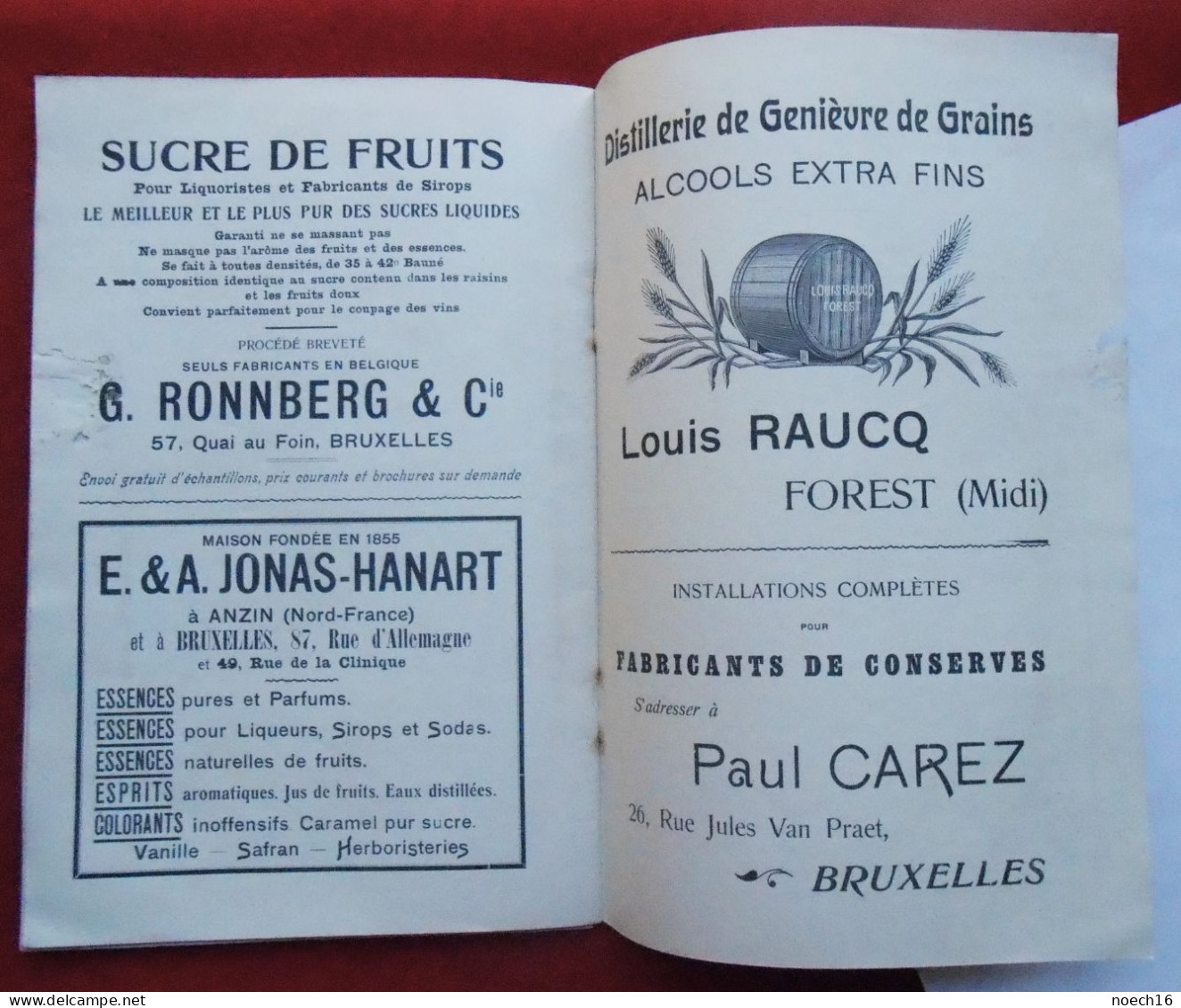 Catalogue / Publicités - Maison Paul Carez, Articles De Cave, Rue Jules Van Praet, Bruxelles - Lebensmittel