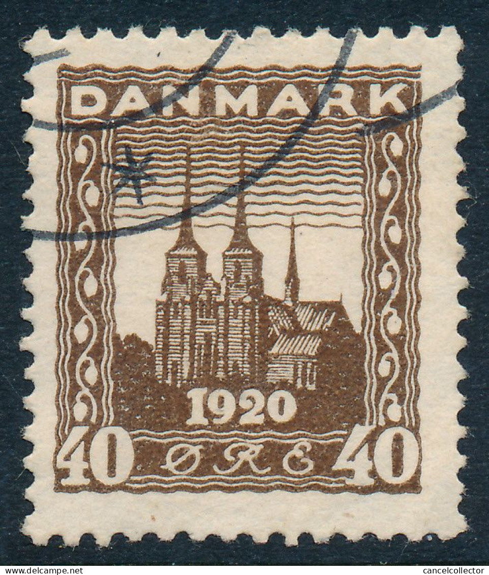 Denmark Danemark Danmark 1920: 40ø Brown Re-Unification, F-VF Used, AFA 114 (DCDK00459) - Gebraucht