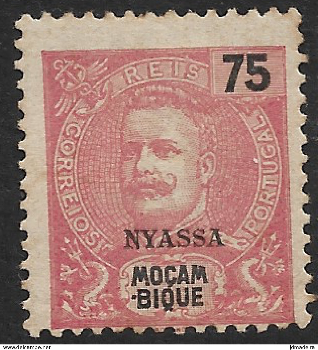 Niassa – 1898 King Carlos 75 Réis Mint Stamp - Nyassa