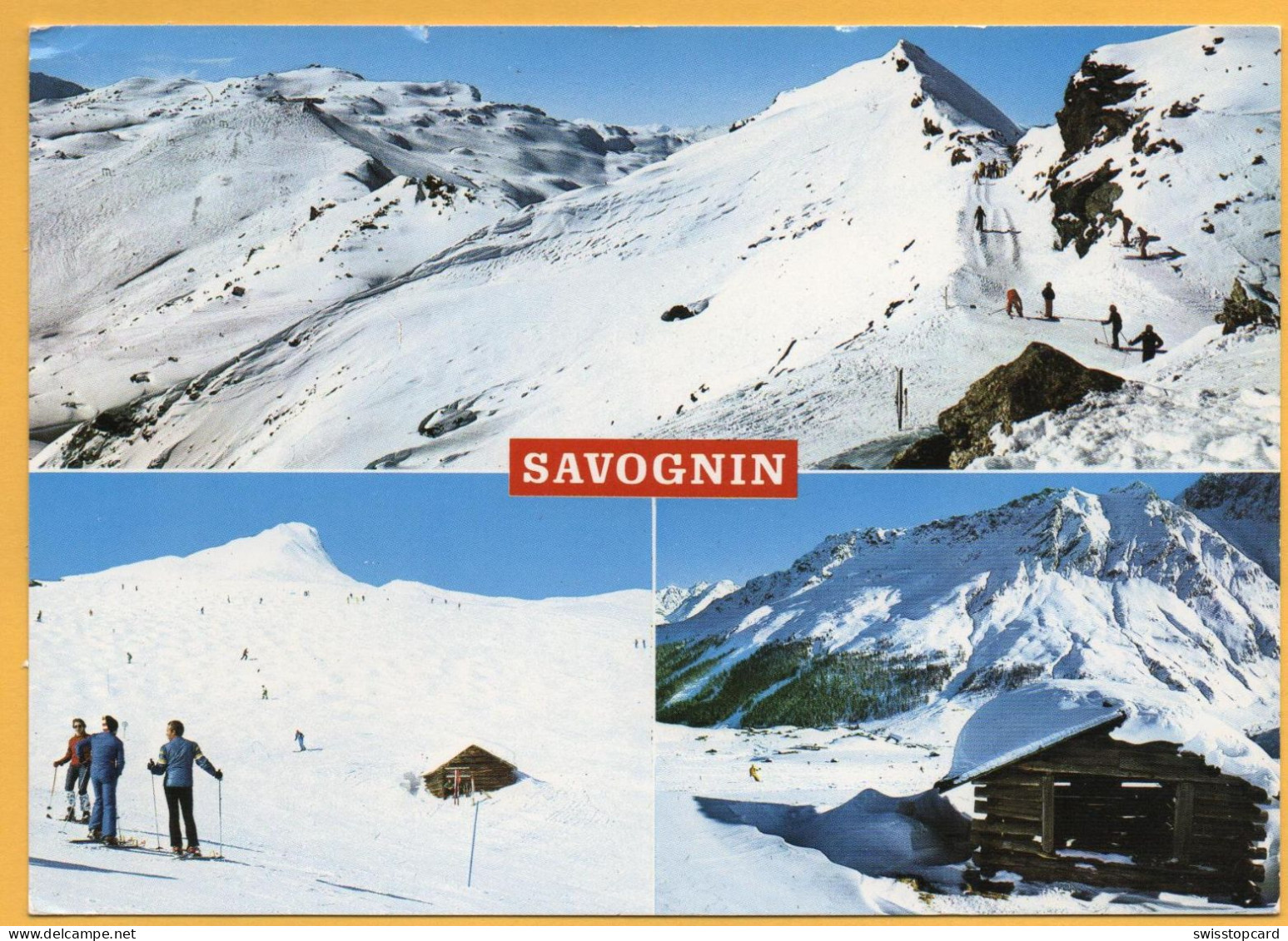 SAVOGNIN Skigebiet Mit Skifahrer - Savognin