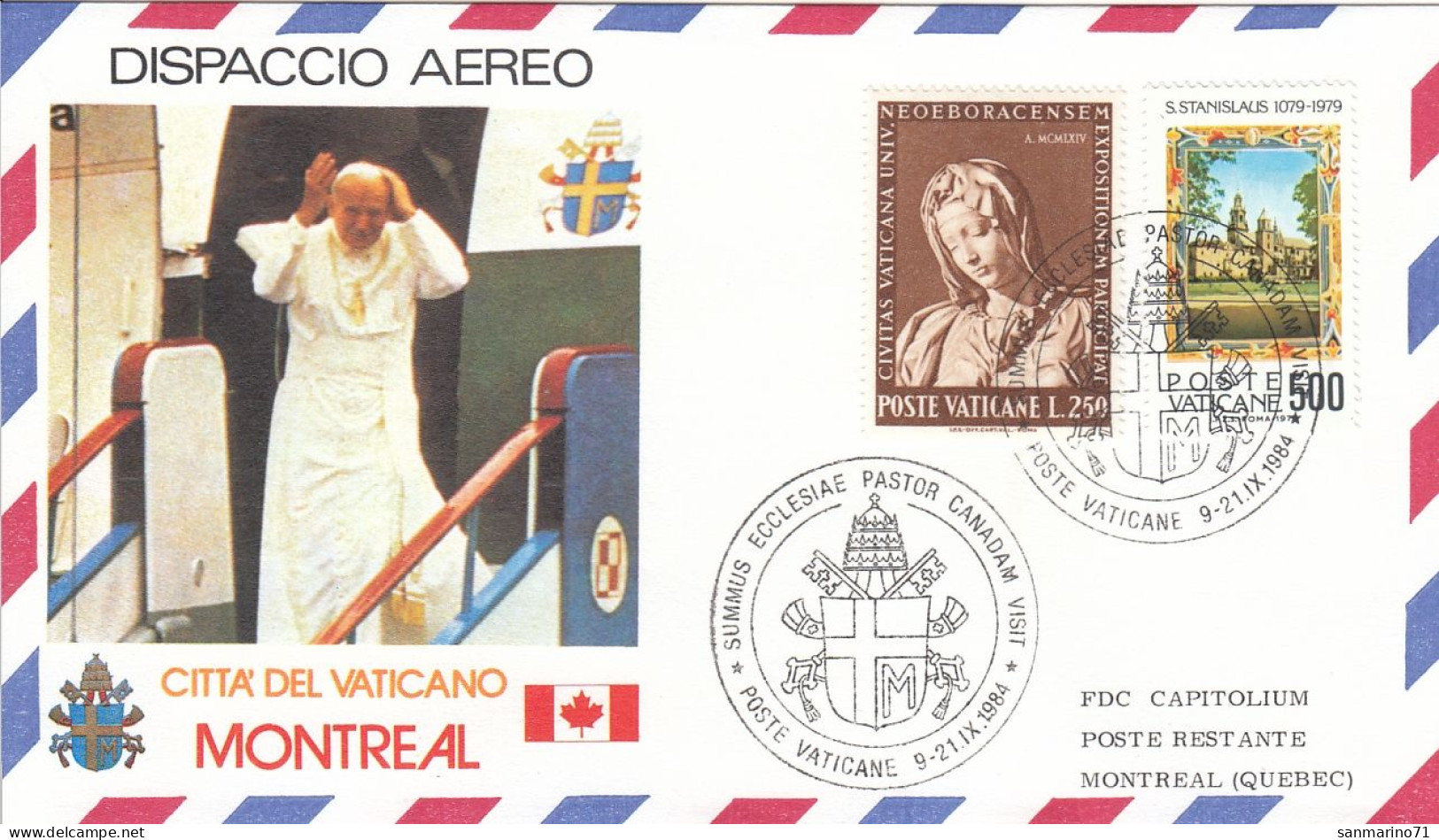 VATICAN Cover 3-81,popes Travel 1984 - Lettres & Documents