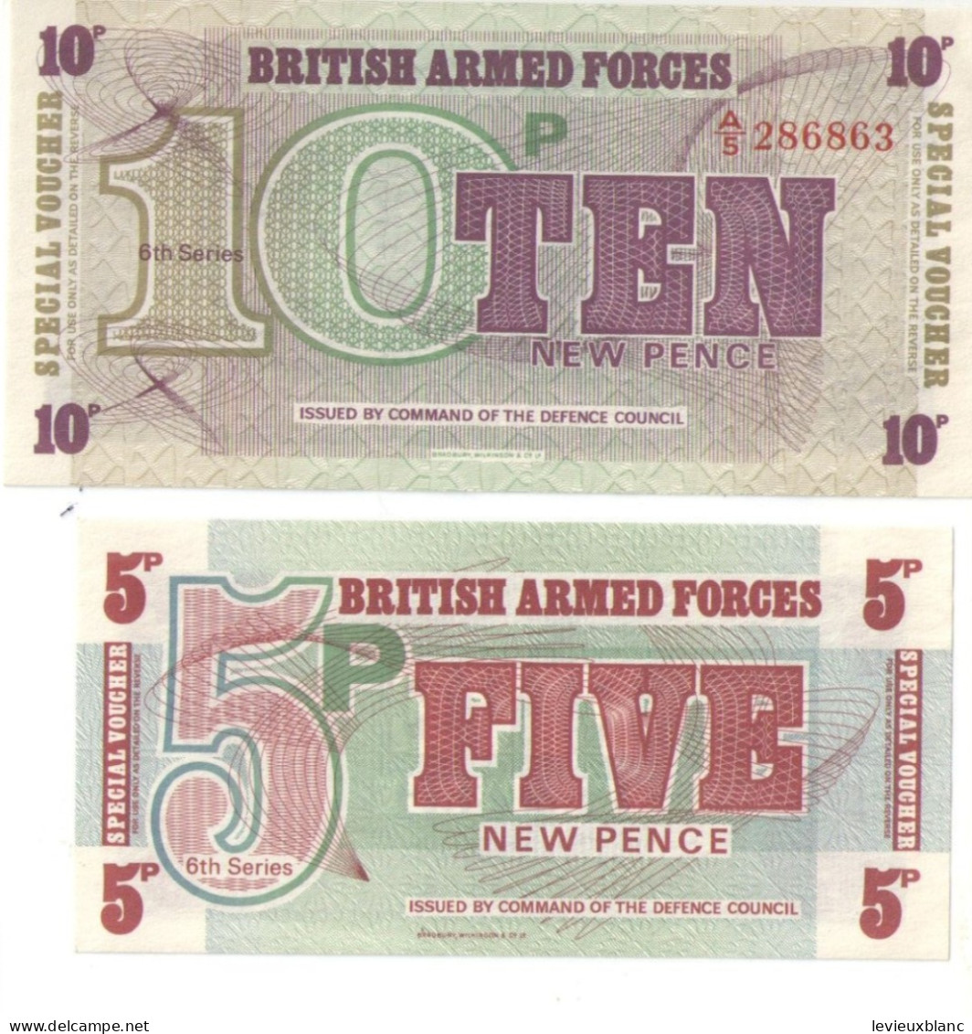 2 Billets Anciens /British Armed Forces /  5 And 10 New Pence/ /Non Daté     BILL271 - Fuerzas Armadas Británicas & Recibos Especiales