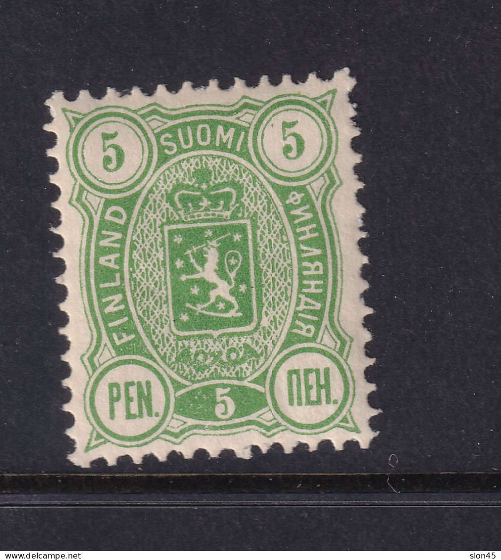 Finland 1889 5p Green Pointed Perf 12.5 MH Sc 39 15838 - Ongebruikt