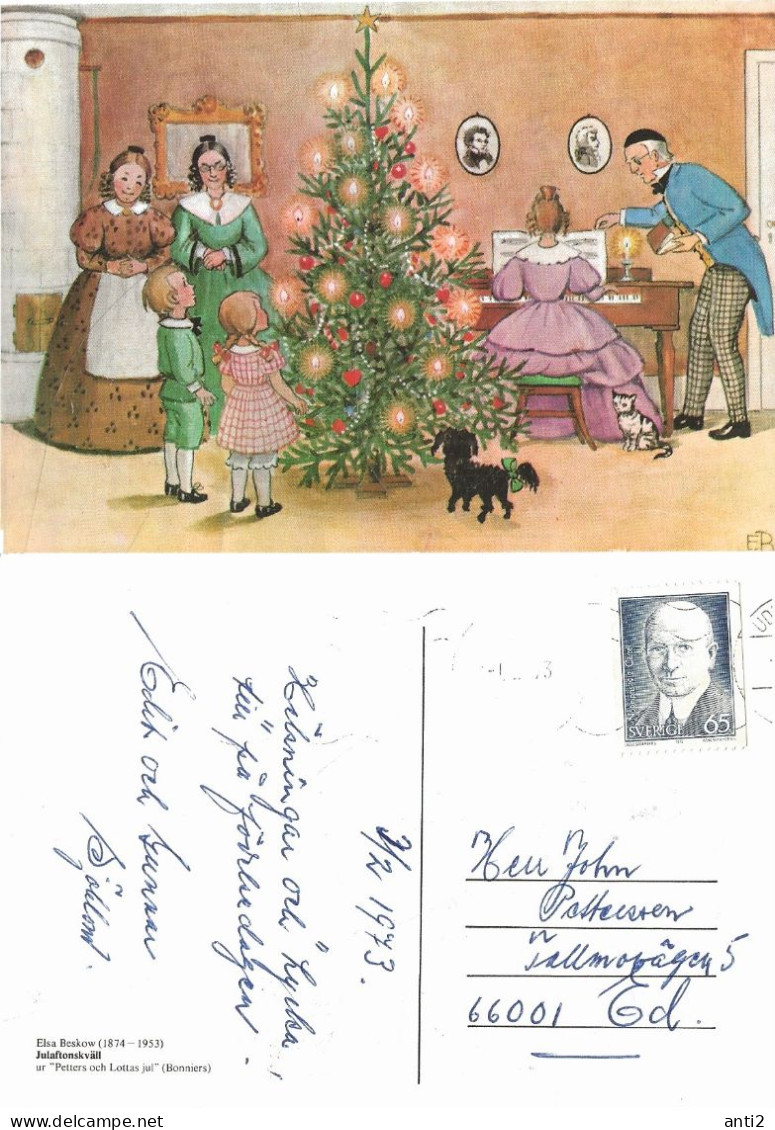 Sweden  1972 Nobel Laureates Of 1912, Alexis Carrel  - Surgeon And Physiologist, Mi 787, On Christmas Card - Brieven En Documenten