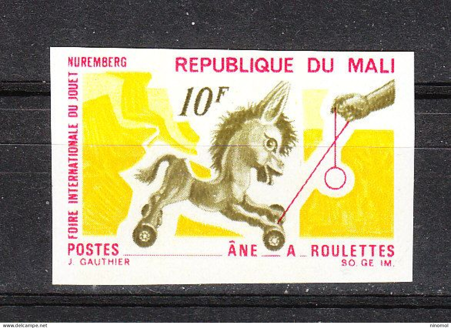 Mali  -   1969. Giocattolo: Cavallino A Rotelle. Toy: Horse On Wheels.MNH, Imperf, Rare - Unclassified