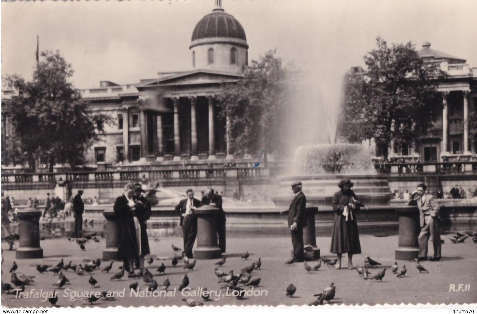 Trafalgar Sguare And National Gallery - London - Formato Piccolo Viaggiata – FE170 - Trafalgar Square