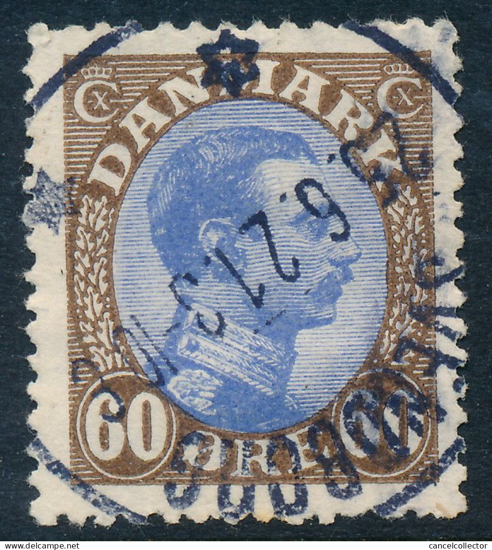 Denmark Danemark Danmark 1919: 60ø Brown & Ultra Chr. X, VF Used, AFA 107a (DCDK00475) - Gebraucht