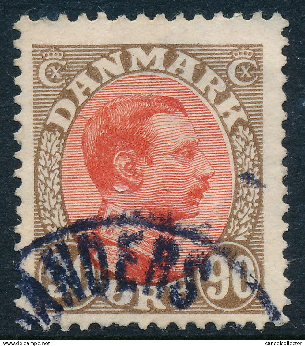 Denmark Danemark Danmark 1920: 90ø Brown & Red Christian X, Fine Used, AFA 109 (DCDK00477) - Gebraucht