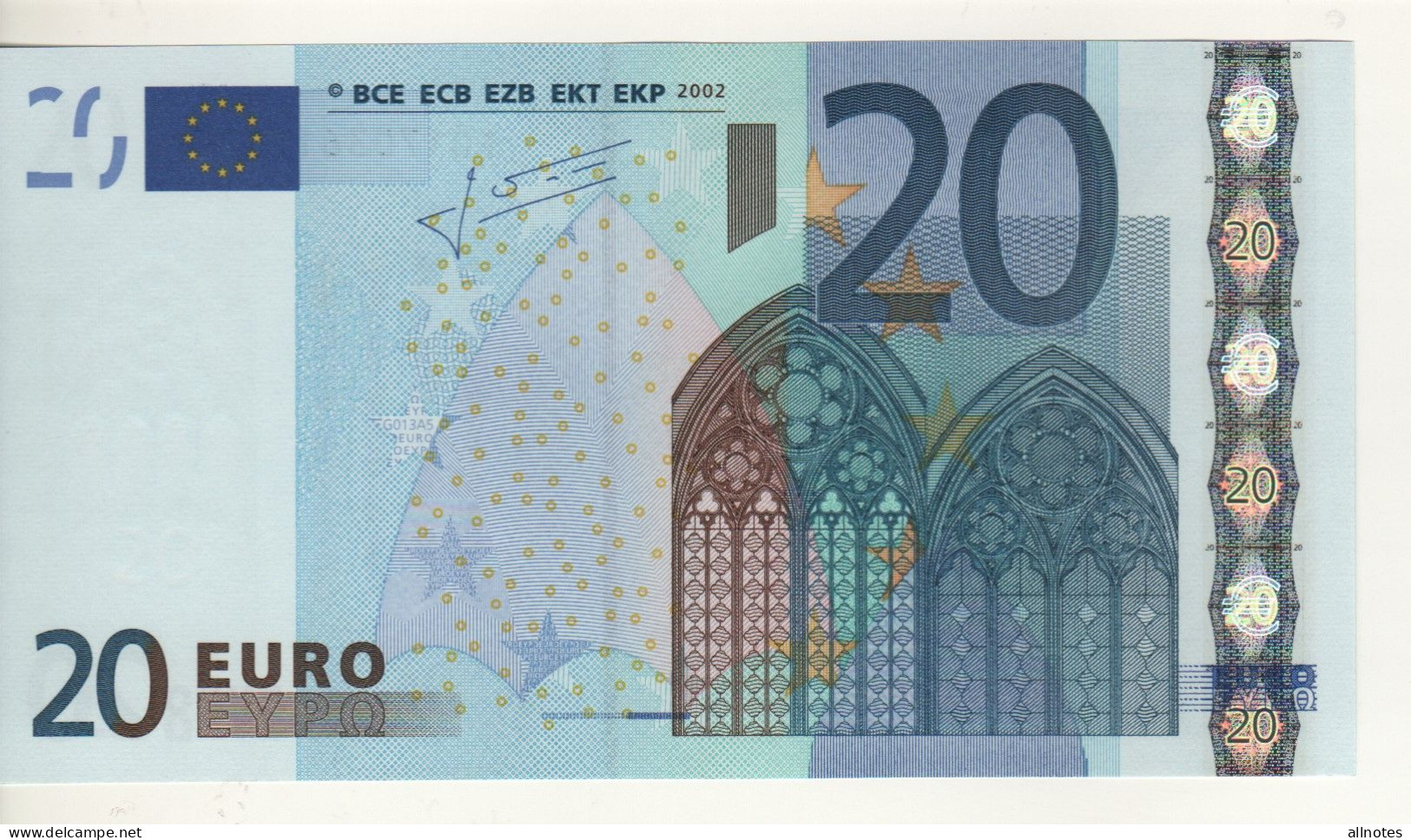 20 EURO  "F"   MALTA    Firma Trichet   G 013 A5  /  FDS - UNC - 20 Euro