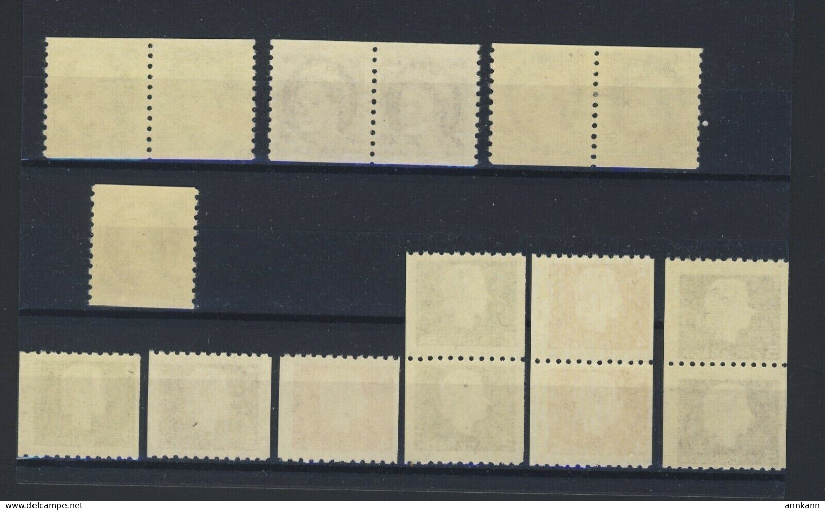 16x Canada Elizabeth II Coil Stamps 3x Pairs #345-46-47 #347-406-08-09 - Rollo De Sellos