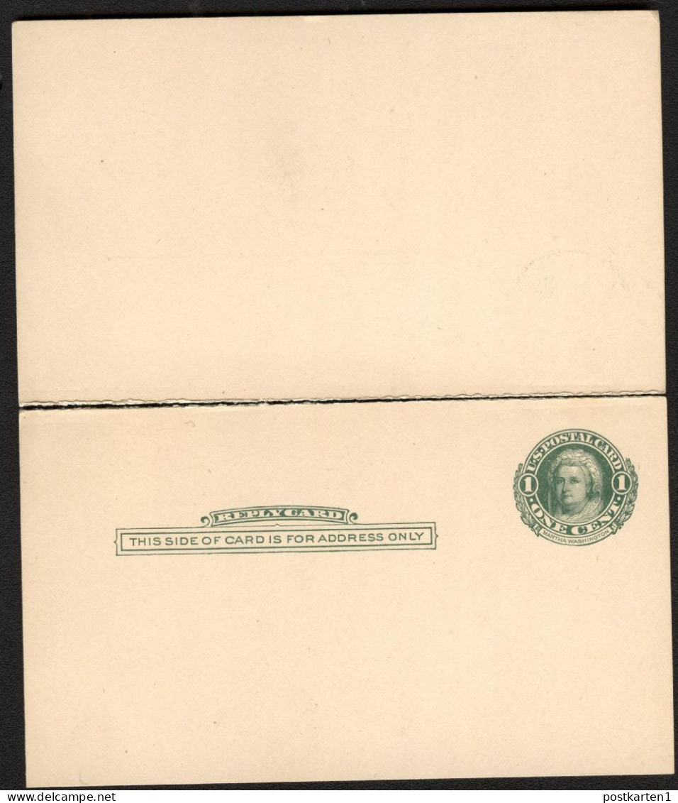 UY6 Sep1 Postal Card With Reply Separated Mint 1911 Cat. $42.50 - 1901-20