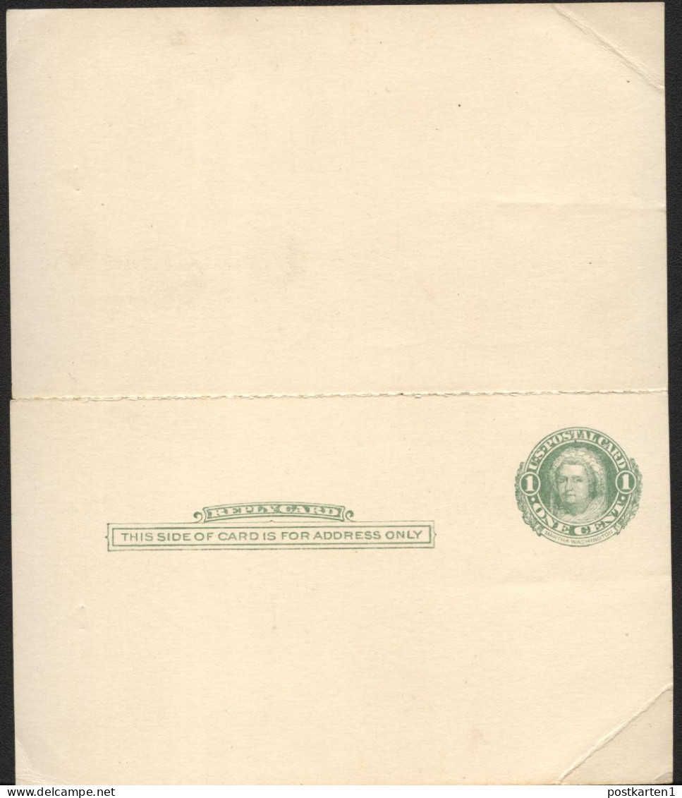 UY6 Sep.2 Postal Card With Reply New York NY To Port Au Prince HAITI 1912 - 1901-20