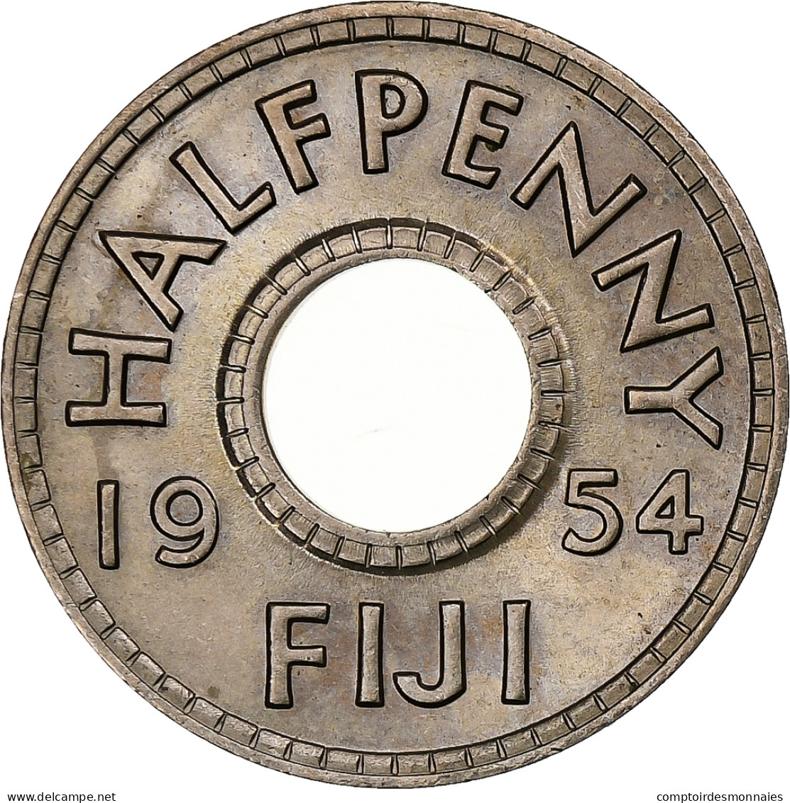 Fidji, Elizabeth II, 1/2 Penny, 1954, Cupro-nickel, SPL, KM:20 - Fiji