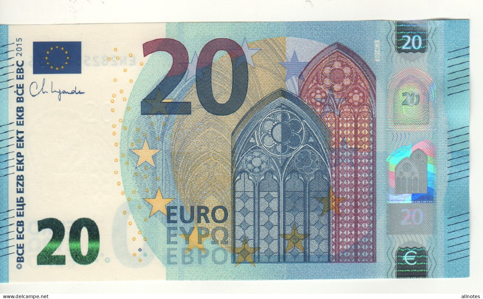 20 EURO  Firma Ch. LAGARDE     E 014 C3    EN2825523546  /  FDS - UNC - 20 Euro