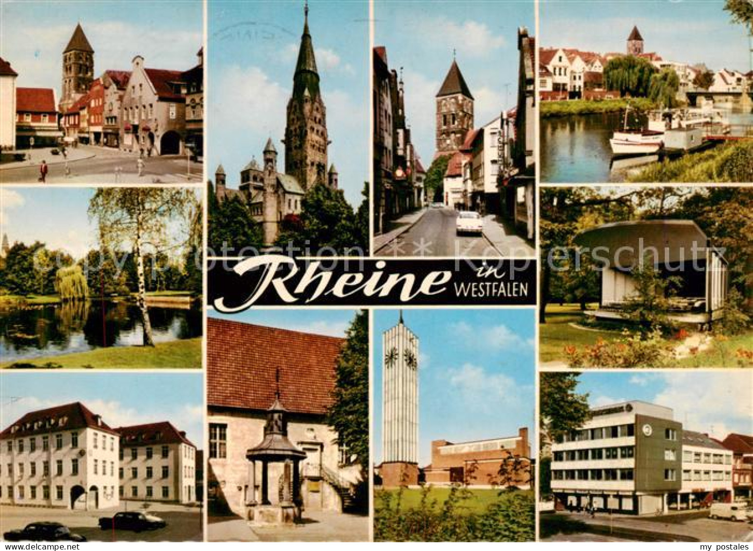 73870182 Rheine Ortspartien Teich Kirche Schloss Brunnen Musikpavillon Rheine - Rheine