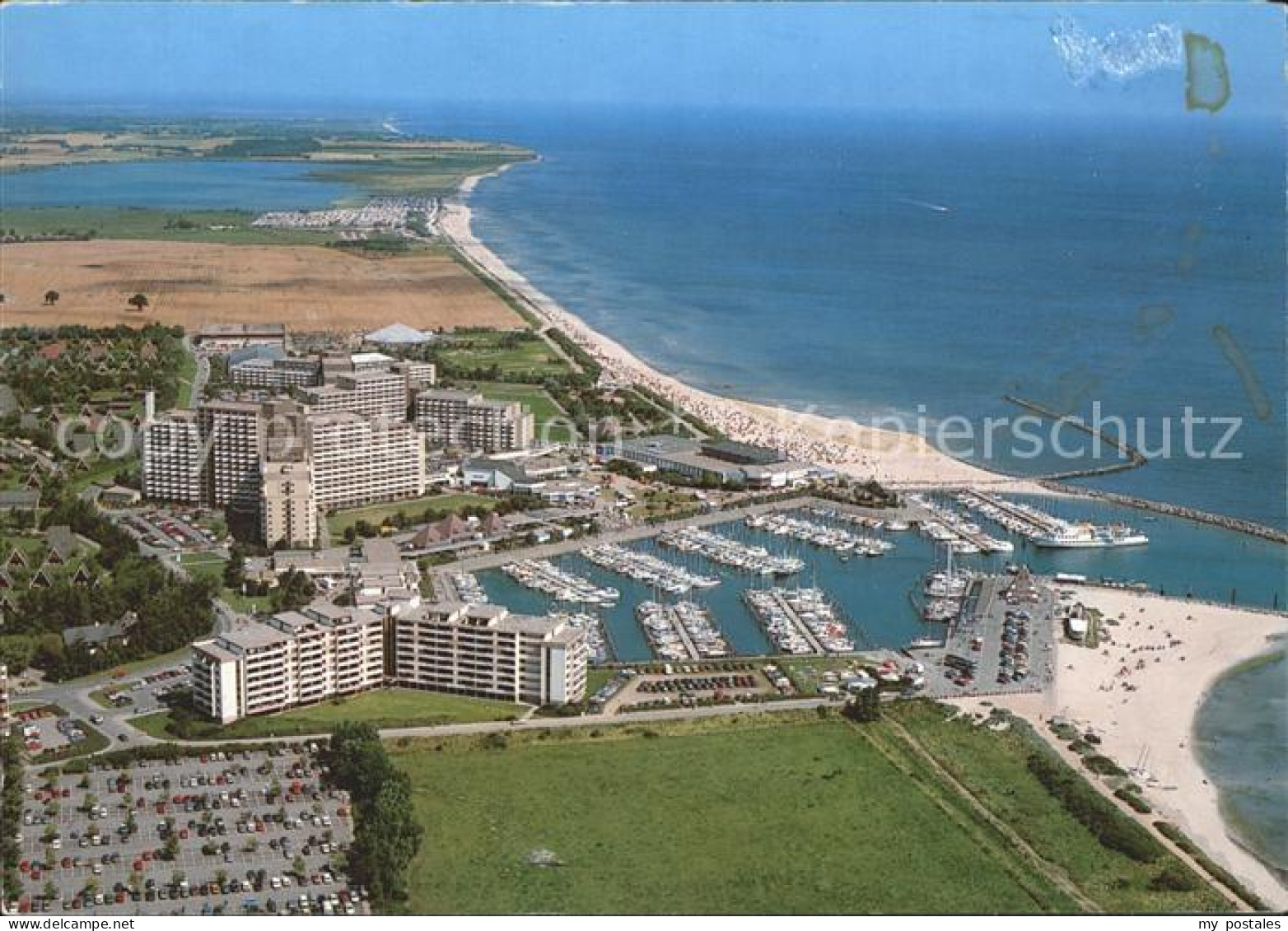 72259360 Damp Fliegeraufnahme Mit Hafen Und Strand Damp - Damp