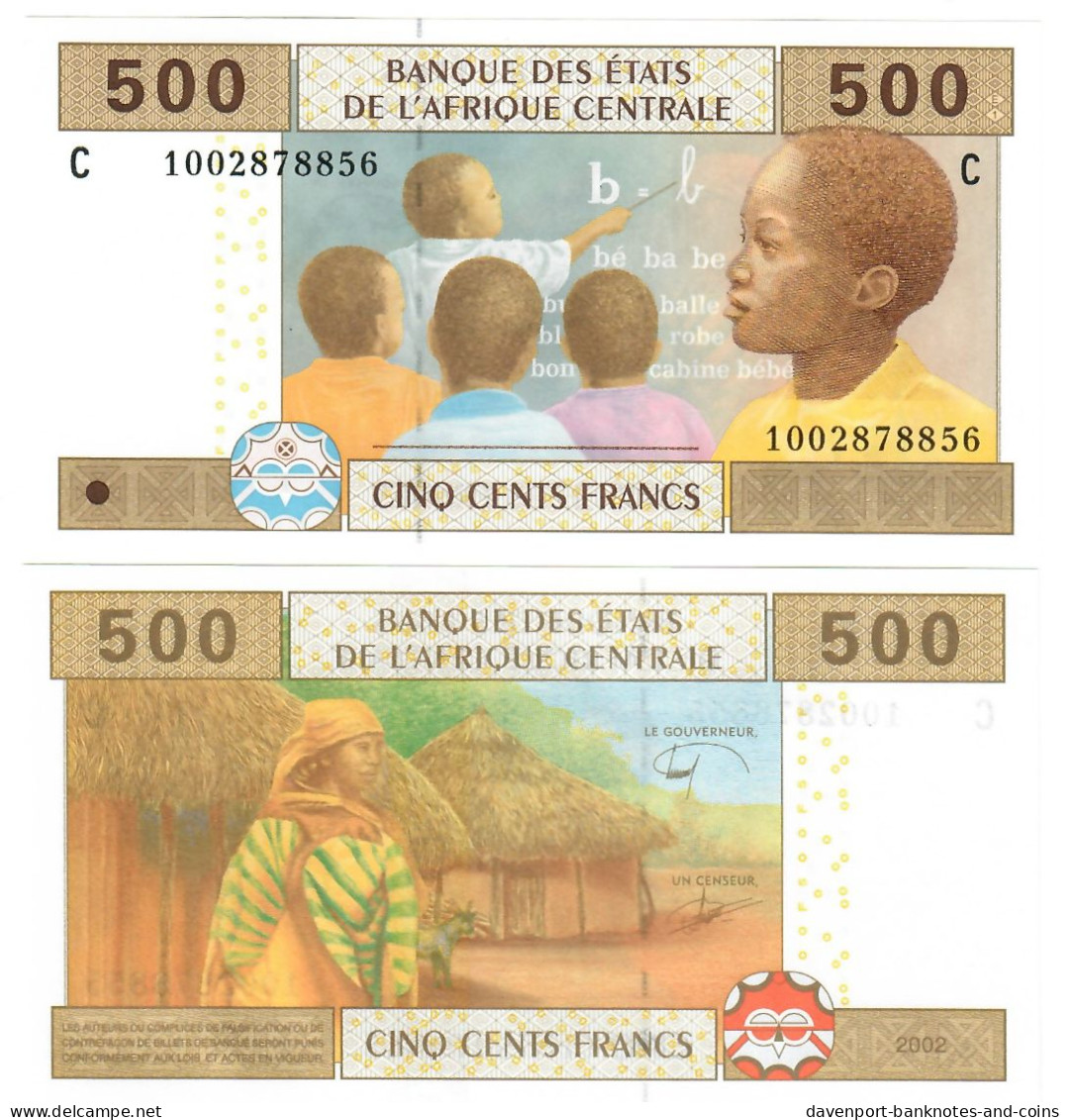 Congo 500 Francs CFA 2002 (2017) UNC [C] - Repubblica Del Congo (Congo-Brazzaville)