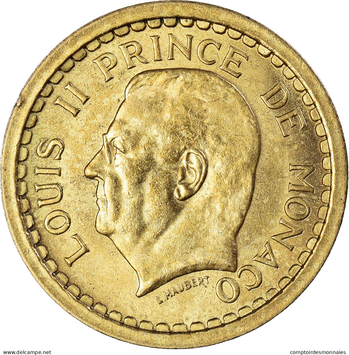 Monnaie, Monaco, 2 Francs, 1943, Paris, TTB+, Cupro-Aluminium, Gadoury:134 - 1922-1949 Louis II