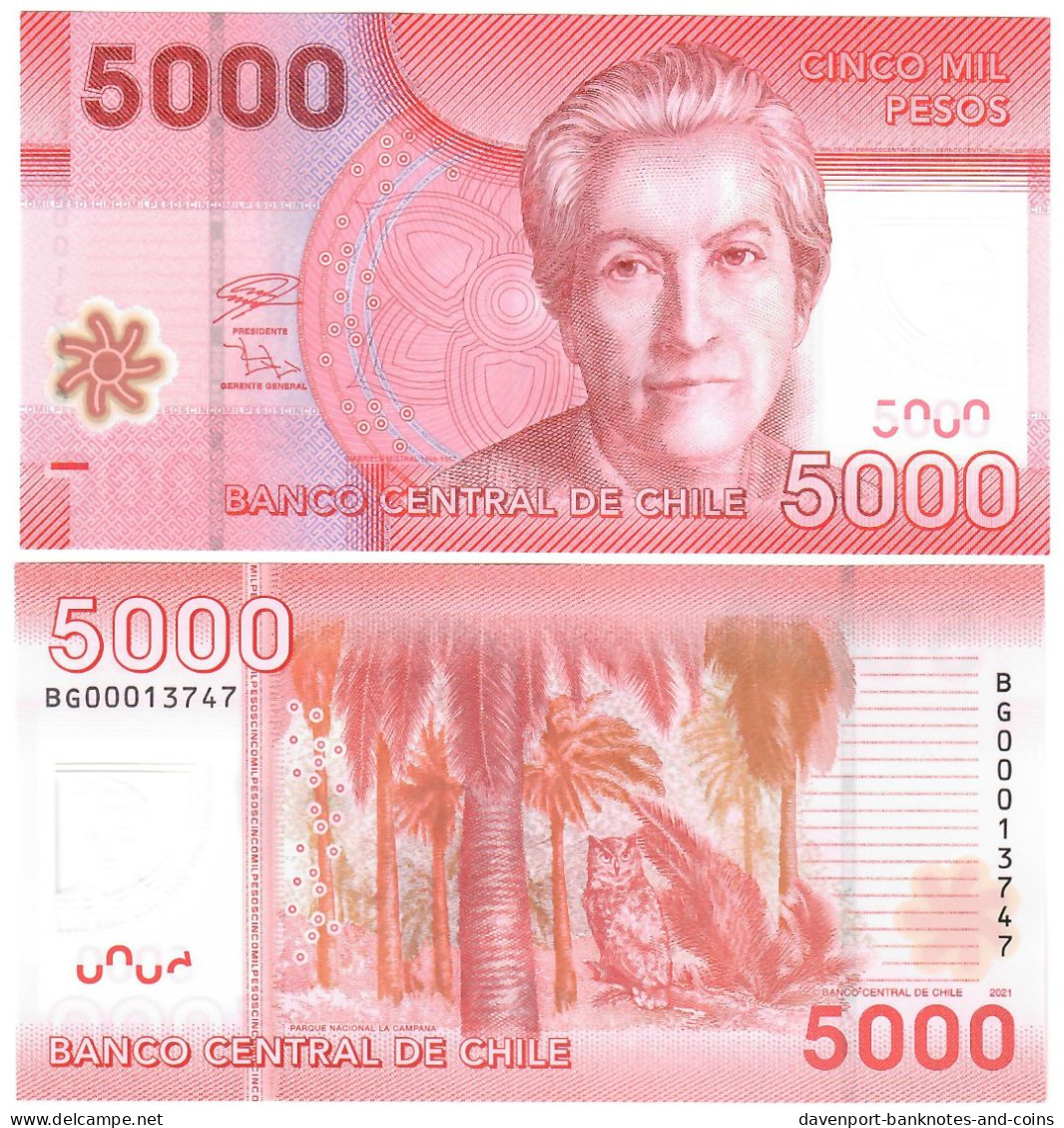 Chile 5000 Pesos 2021 (2022) UNC - Chile