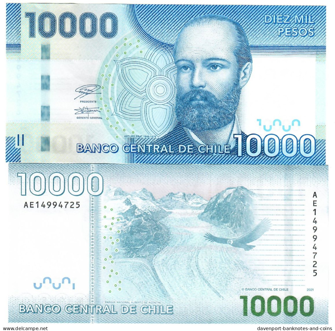 Chile 10000 Pesos 2021 UNC - Chili