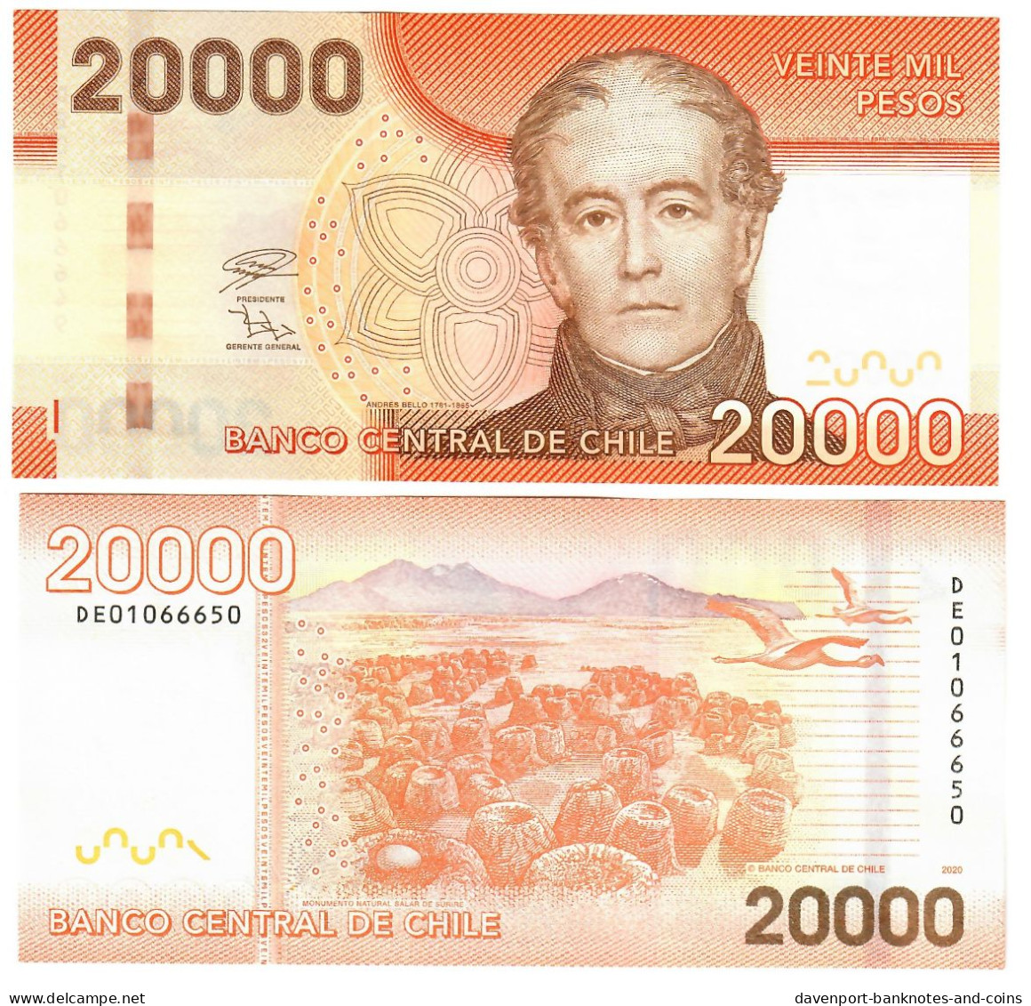 Chile 20000 Pesos 2020 UNC - Chile