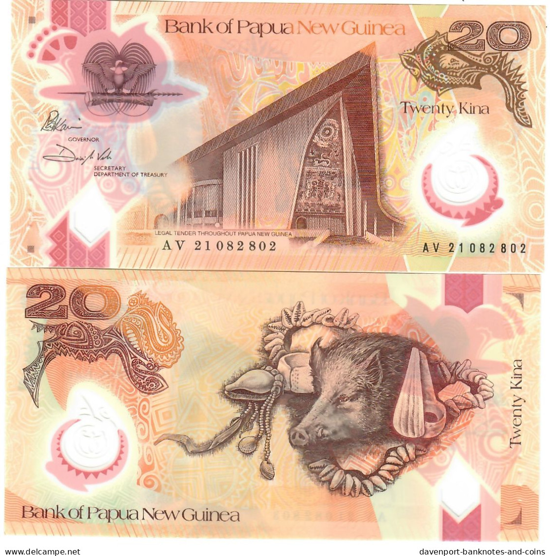 Papua New Guinea 20 Kina 2021 UNC - Papua-Neuguinea