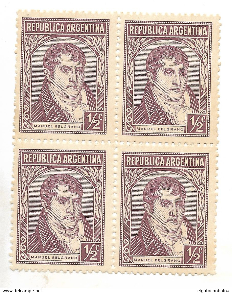 ARGENTINA YEAR 1935 MANUEL BELGRANO INDEPENDENCE LEADER HISTORY BLOCK - Unused Stamps