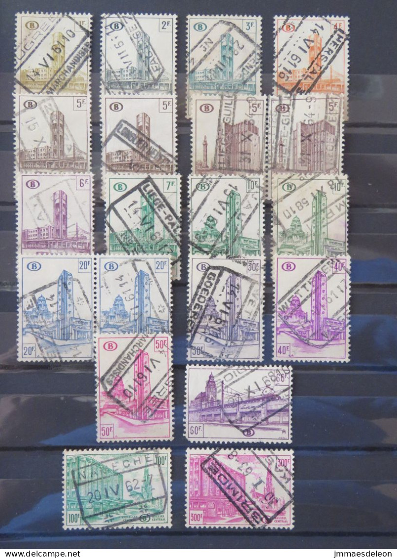 Belgium 1953 - 1957 Railway Packages Stamps - Afgestempeld