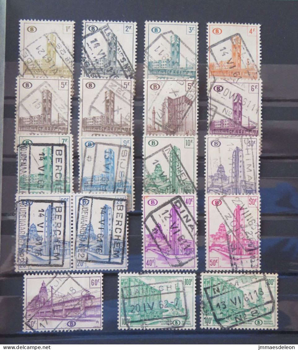 Belgium 1953 - 1957 Railway Packages Stamps - Used