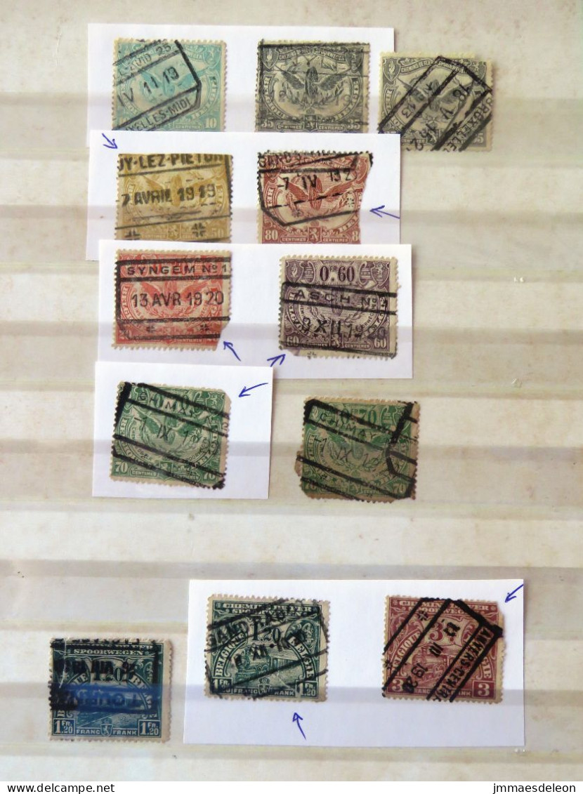 Belgium 1916 - 1920 Railway Packages Stamps - Afgestempeld