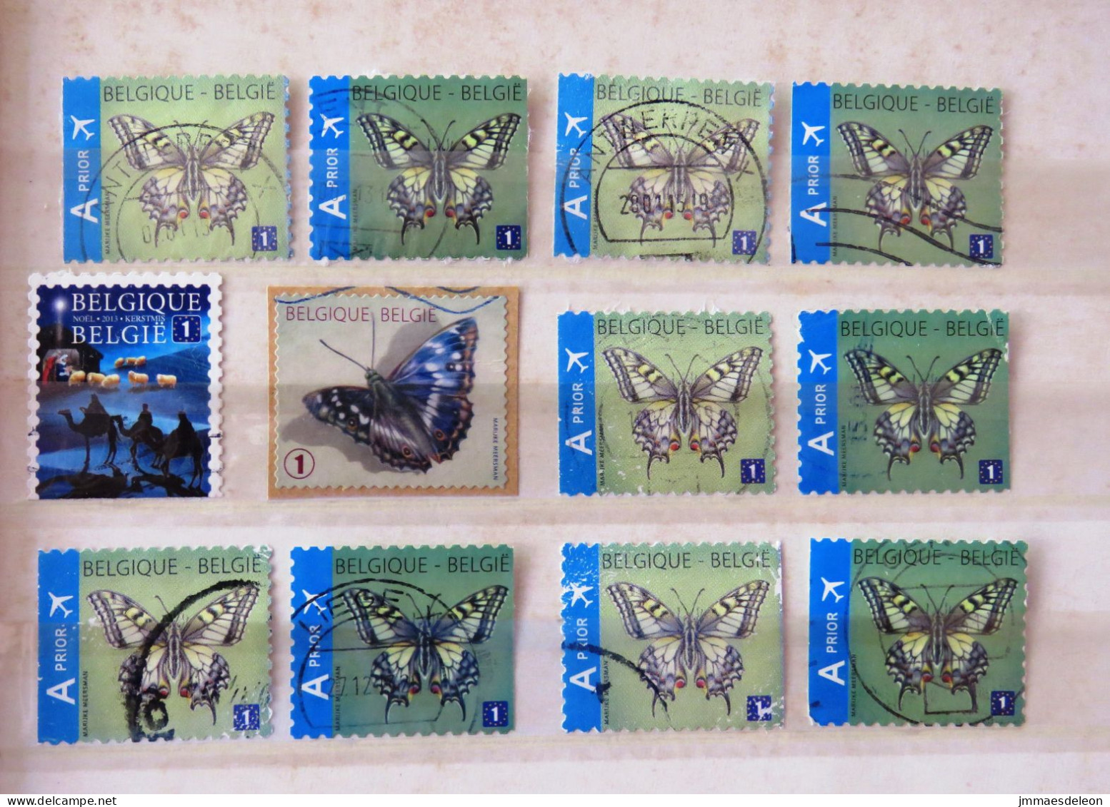 Belgium 2013 The 3 Kings Wisemen Butterflies - Used Stamps