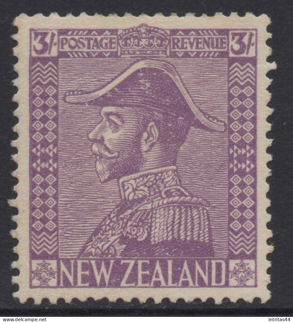 NEW ZEALAND 1926 ADMIRALS 3/- PURPLE STAMP MVLH. - Ungebraucht