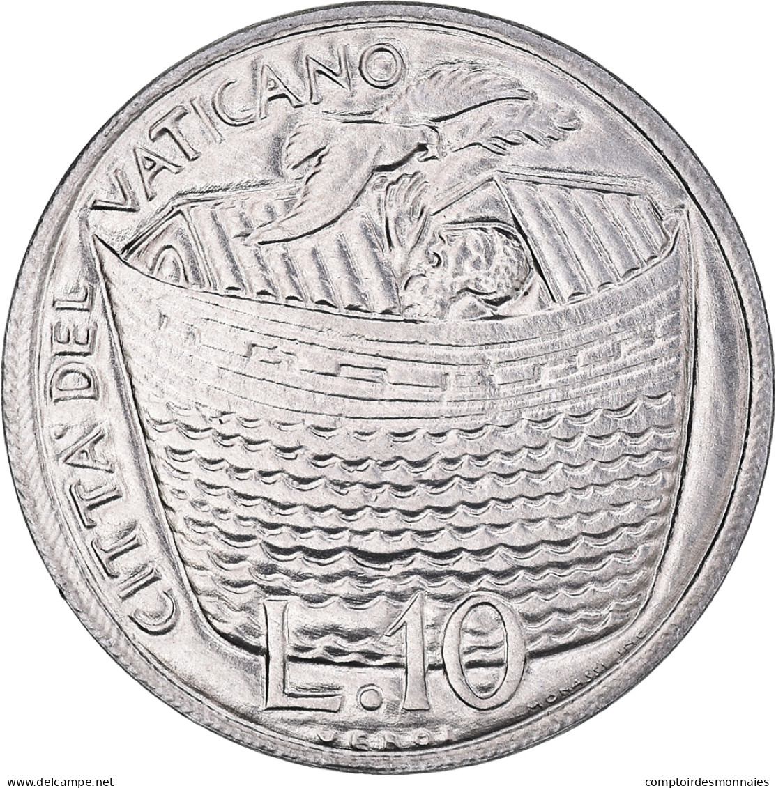 Monnaie, Cité Du Vatican, Paul VI, 10 Lire, 1975, FDC, Aluminium, KM:127 - Vatican