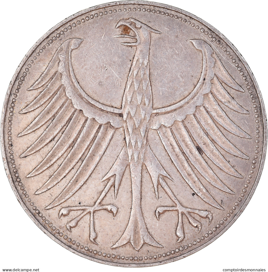 Monnaie, République Fédérale Allemande, 5 Mark, 1956, Stuttgart, TTB, Argent - 5 Marcos