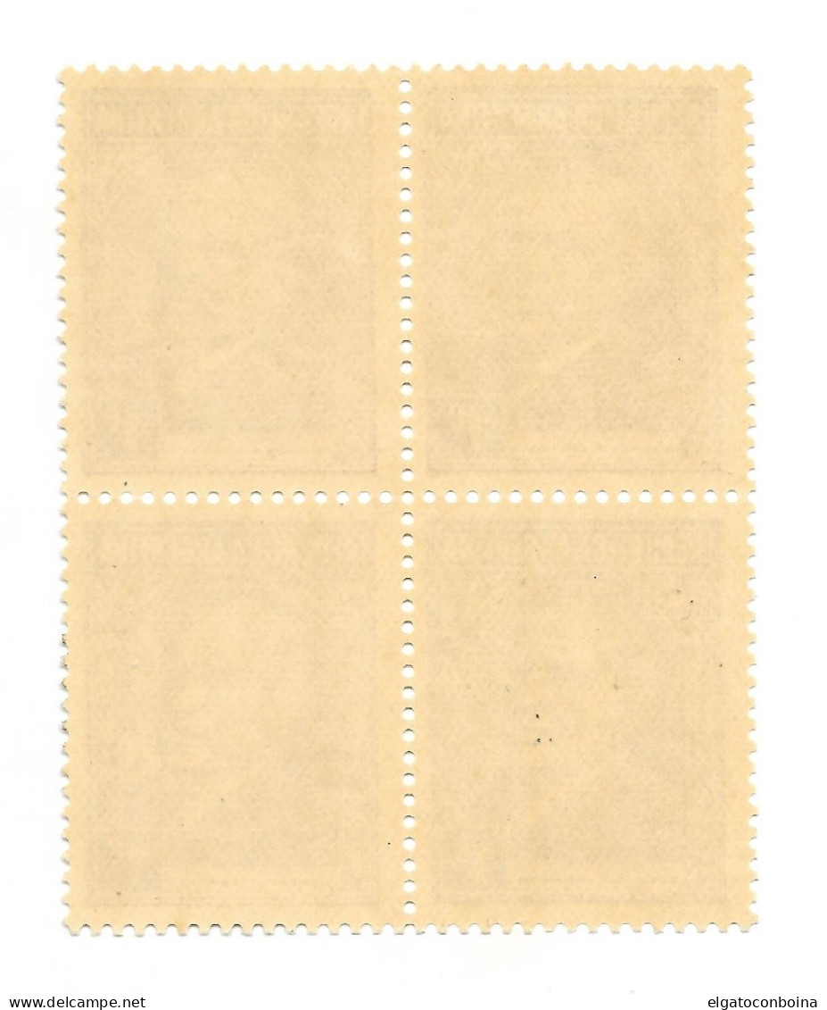 ARGENTINA YEAR 1935 PRESIDENT SARMIENTO  1C BROWN  BLOCK MATTE PAPER MH - Neufs