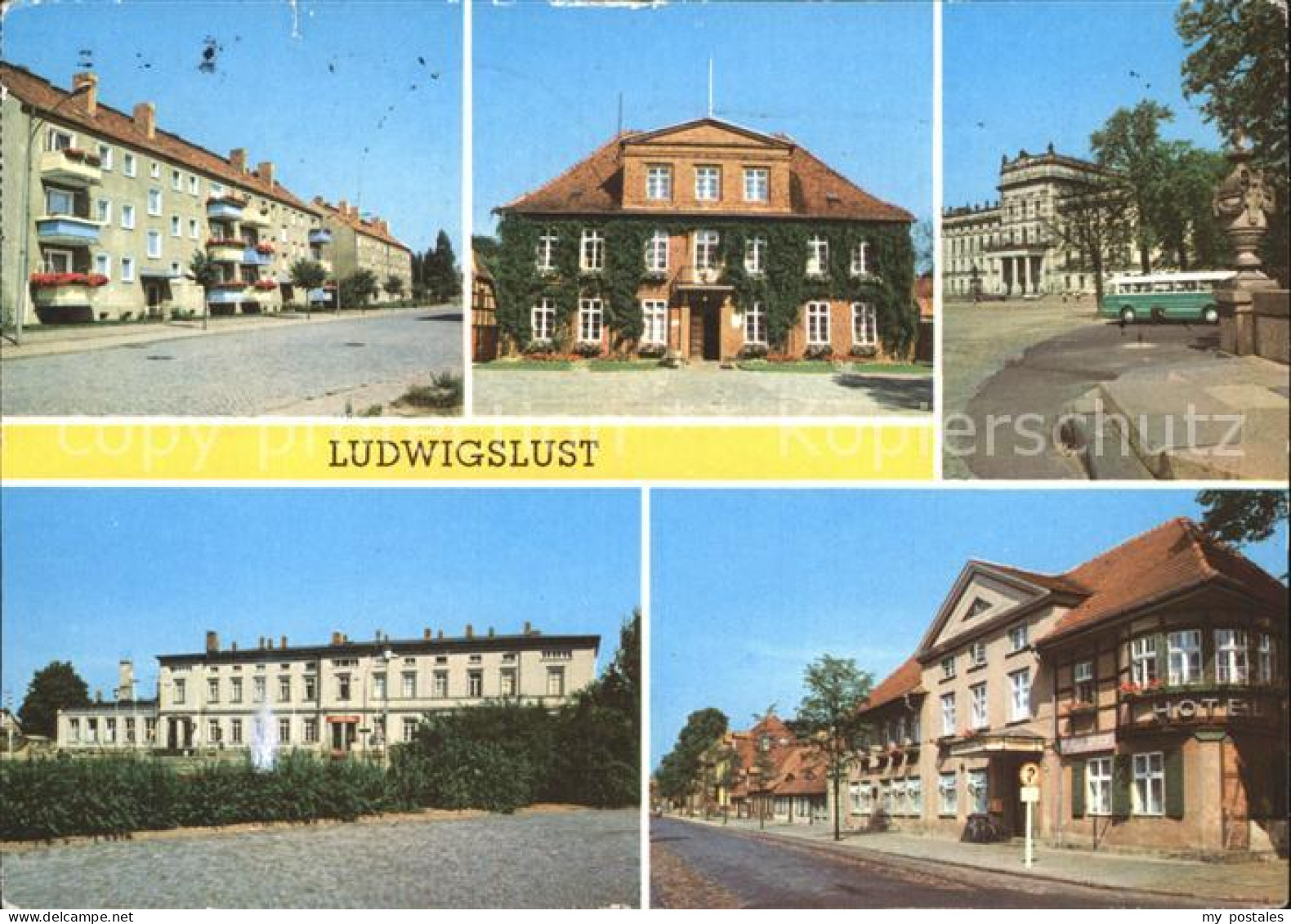 72247762 Ludwigslust John Brinckmann Str Rathaus Schloss Bahnhof HO Hotel Meckle - Ludwigslust