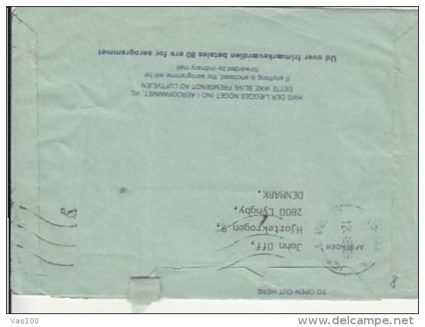 MAGICIAN, UMBRELLA, TRUNK, AEROGRAMME, 1987, DENMARK - Lettres & Documents