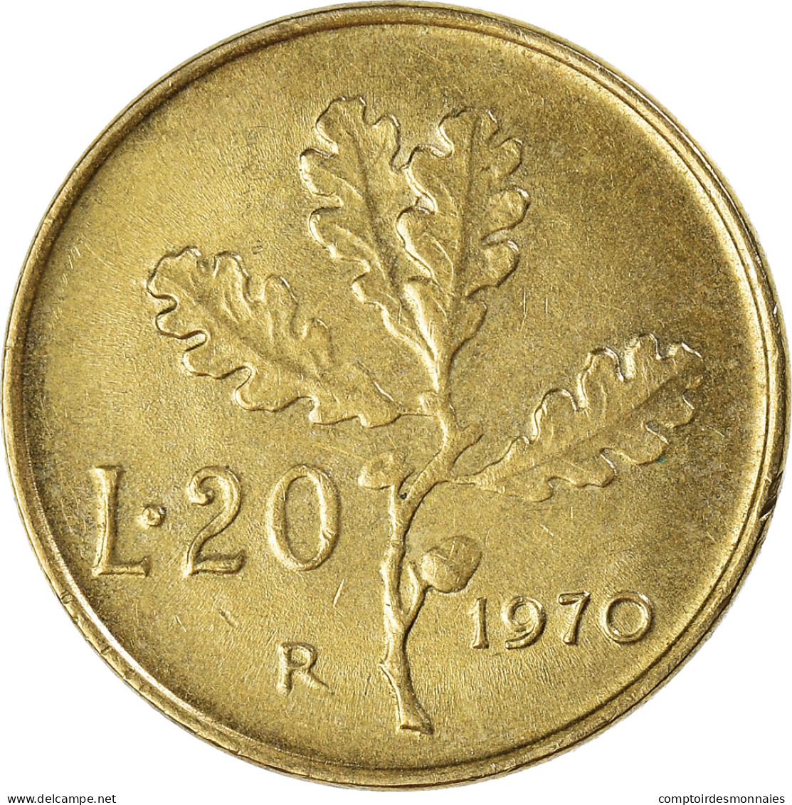 Monnaie, Italie, 20 Lire, 1970 - 20 Lire