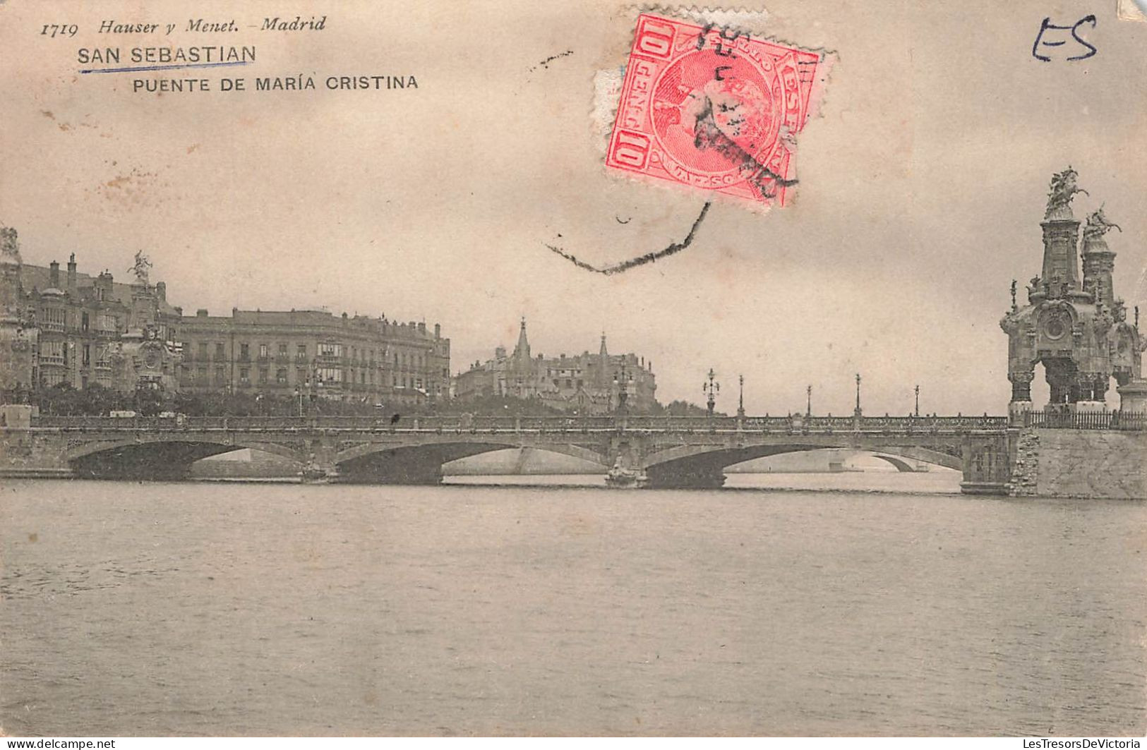 ESPAGNE - San Sebastian - Puente De Maria Cristina - Carte Postale Ancienne - Guipúzcoa (San Sebastián)