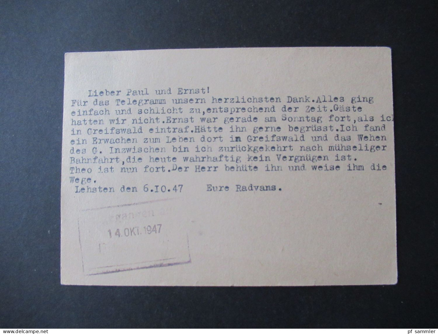 Kontrollrat 1947 / 48 Ziffer Ganzsache 4 Stk. Verwendet In Der SBZ / Verschiedene Tagesstempel / Aus Dem Bedarf - Briefe U. Dokumente