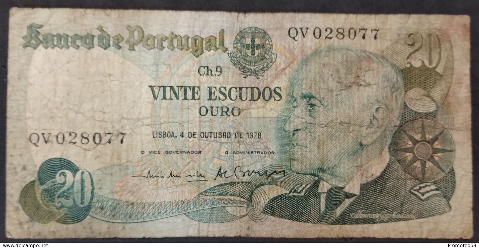 Portugal – Billete Banknote De 20 Escudos – 1978 - Portugal