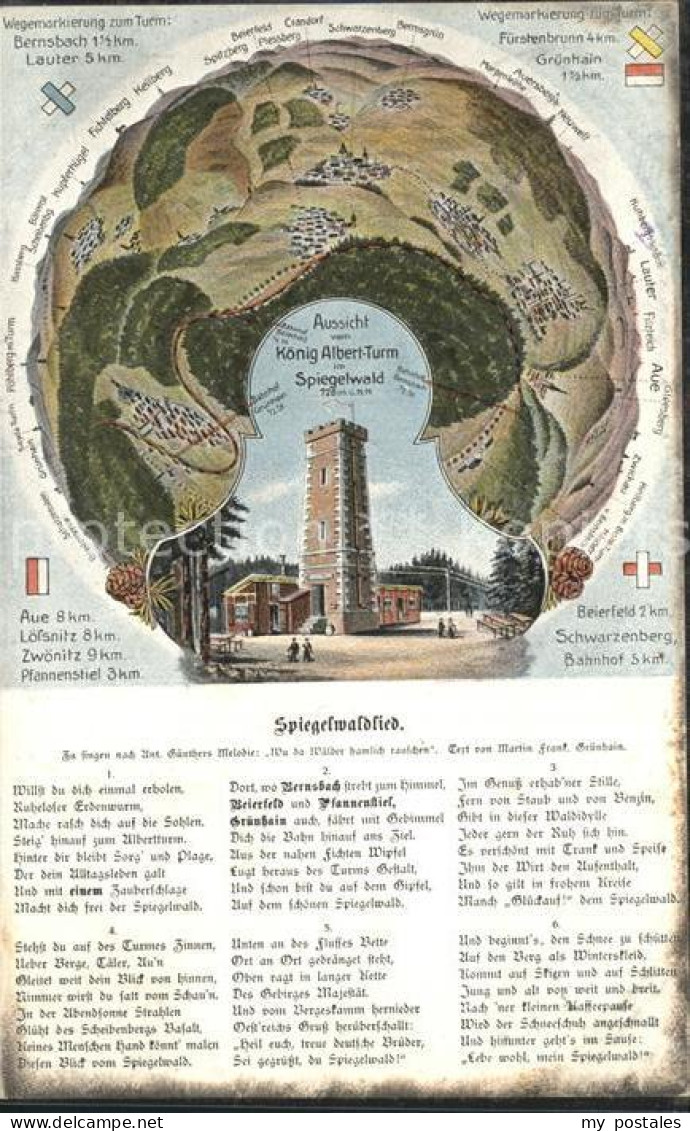 42267014 Gruenhain-Beierfeld Koenig Albert Turm Im Spiegelwald Aussichtsturm Spi - Grünhain