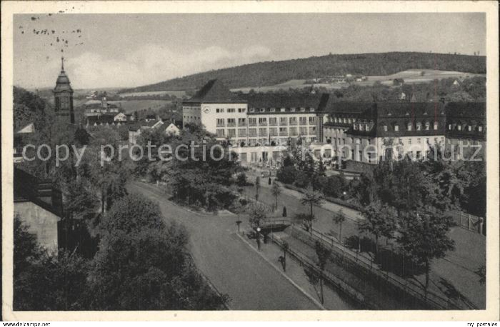 42267007 Oberschlema Erzgebirge Teilansicht Mit Kirche Und Kurhotel Oberschlema  - Bad Schlema