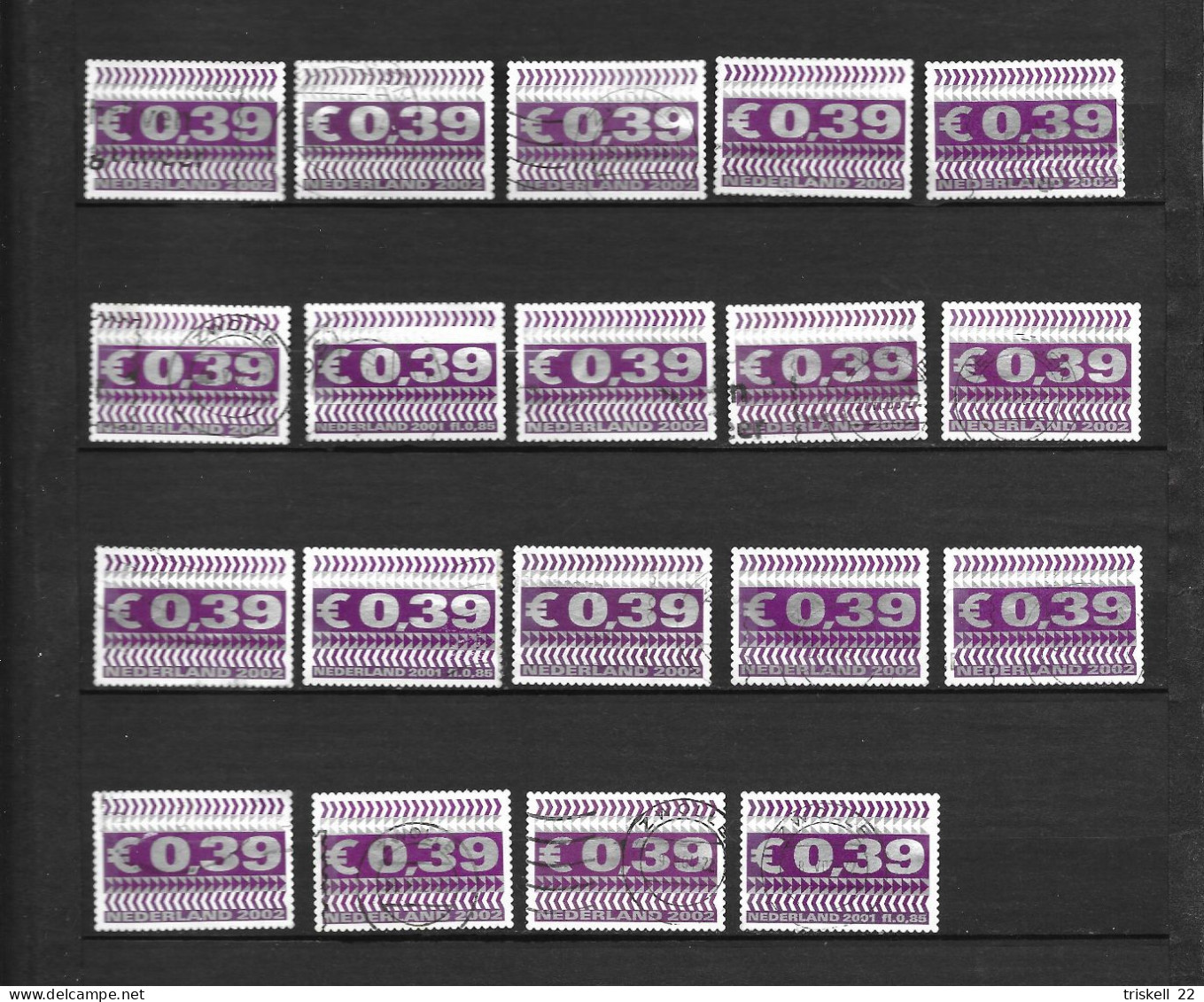 Pays-Bas : lot de 186 timbres oblitérés toutes époques