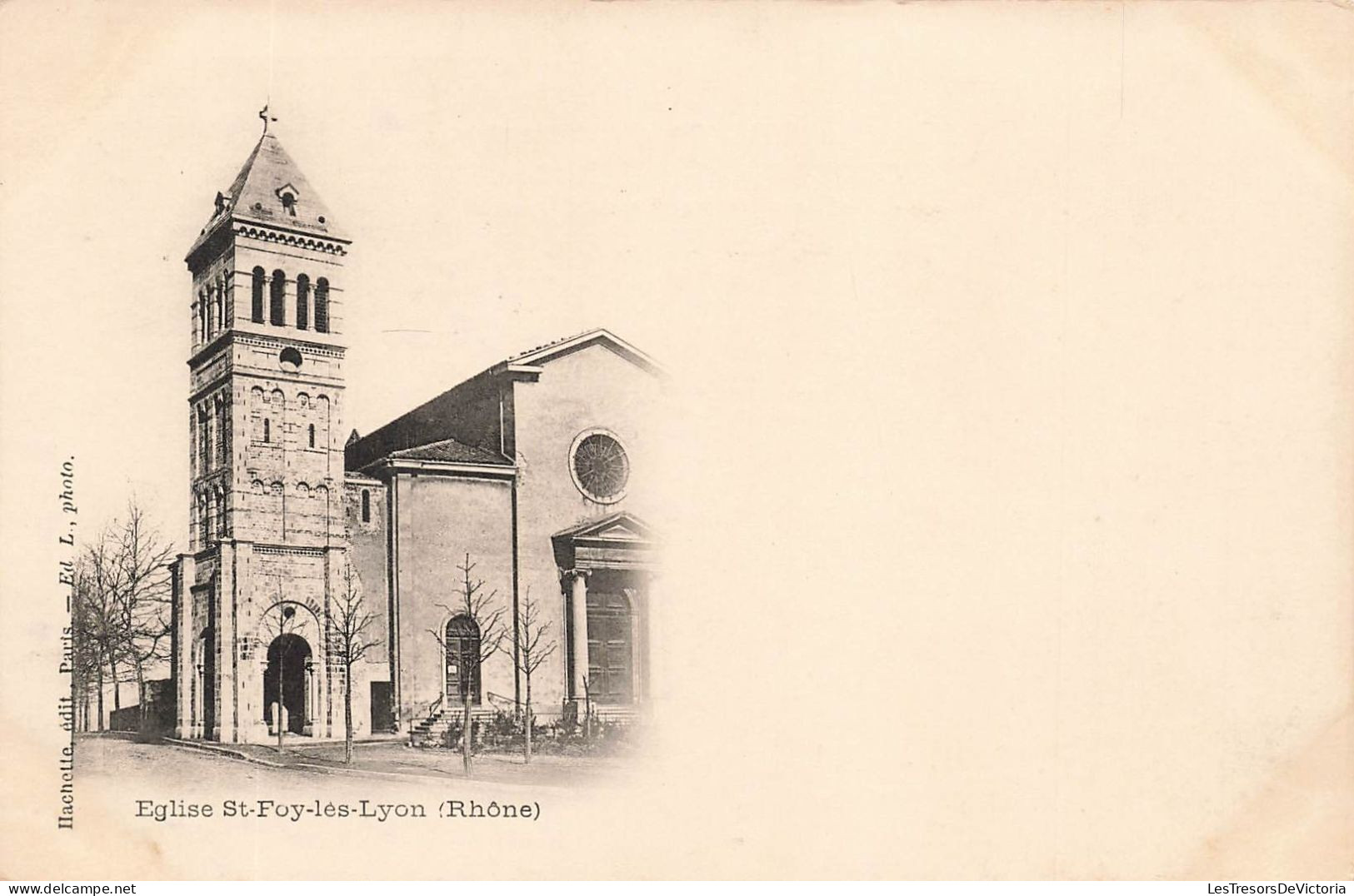 FRANCE - Eglise Saint Foy Les Lyon (Rhône) - Hachette édit - Dos Non Divisé - Carte Postale Ancienne - Andere & Zonder Classificatie