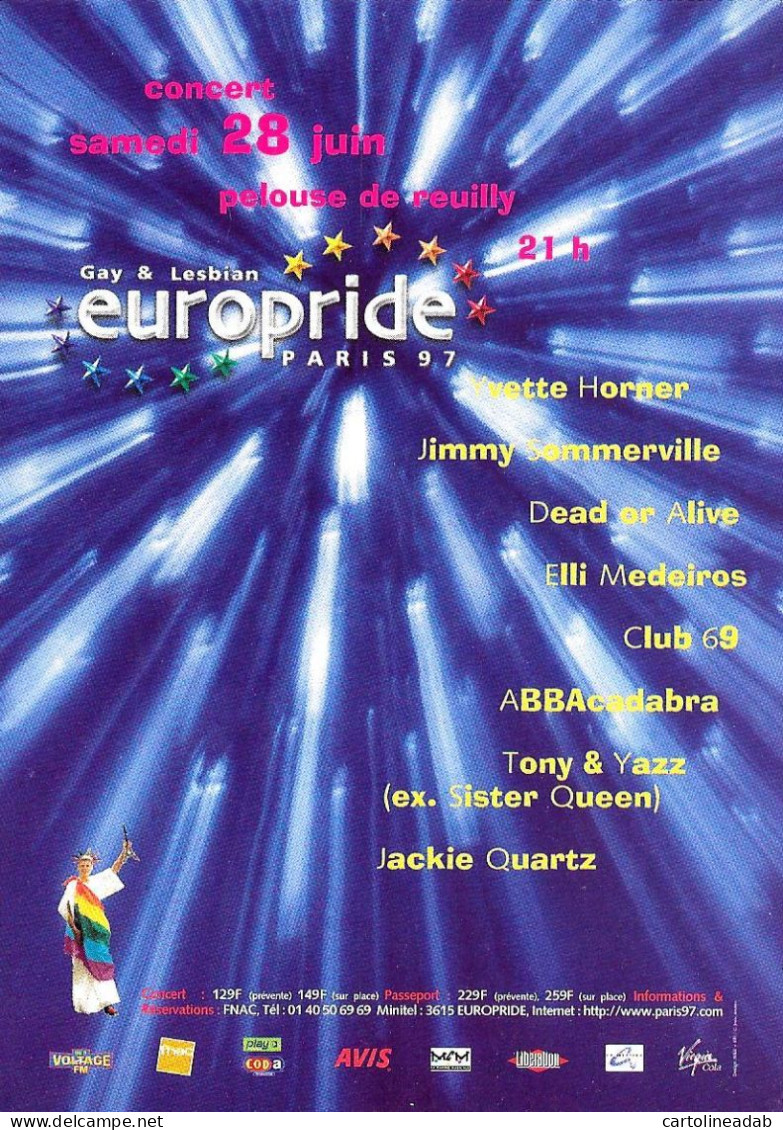[MD8516] CPM - EUROPRIDE PARIS 97 - GAY & LESBIAN - PERFETTA - NV - Manifestations