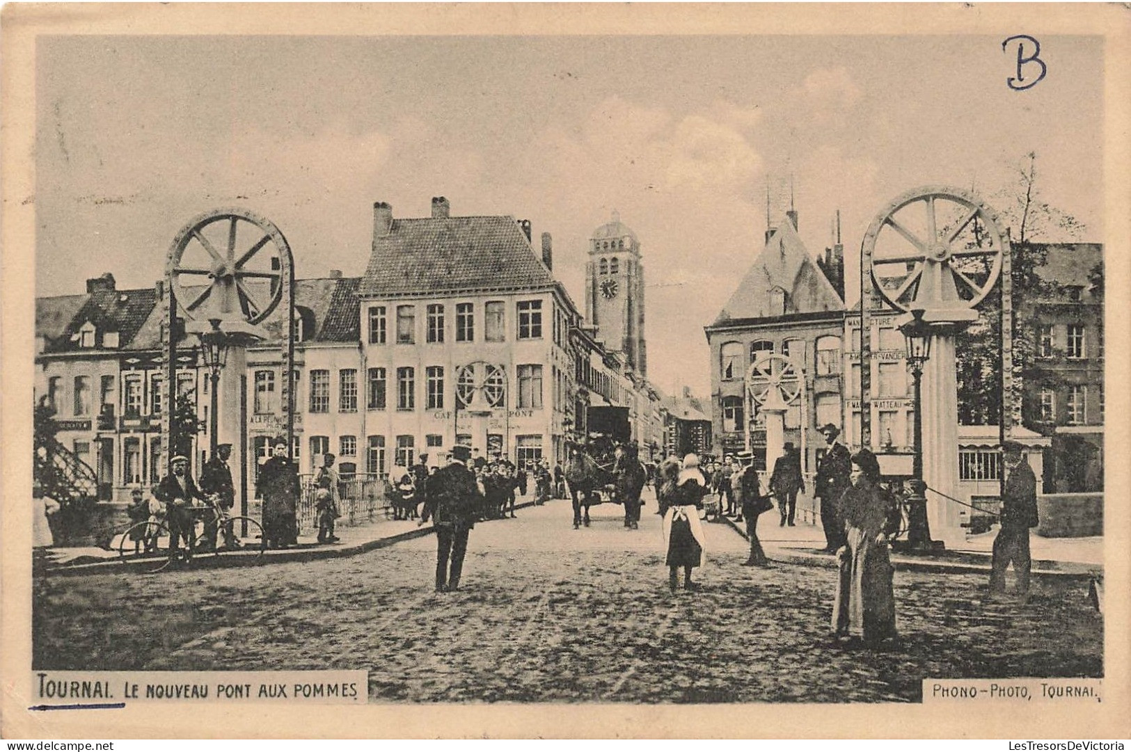 BELGIQUE - Tournai - Le Nouveau Pont Aux Pommes - Animé - Carte Postale Ancienne - Tournai