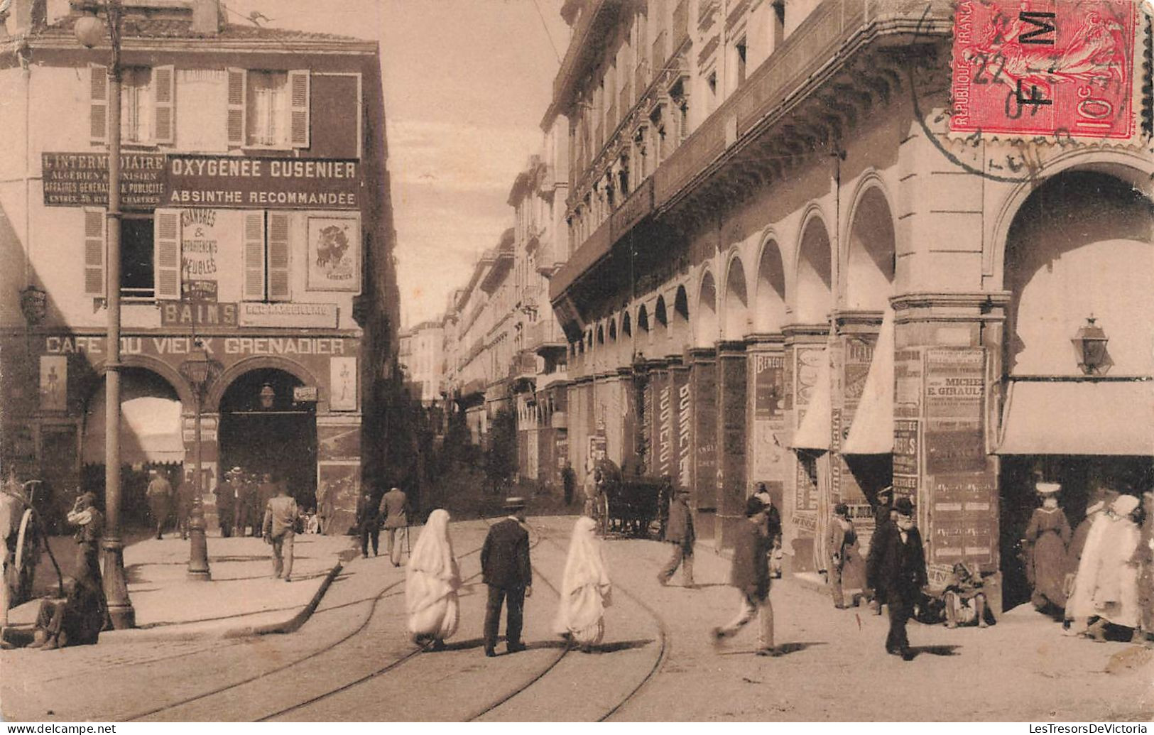 ALGERIE - Alger - Rue Bab Azoun - LL - Animé - Carte Postale Ancienne - Algerien