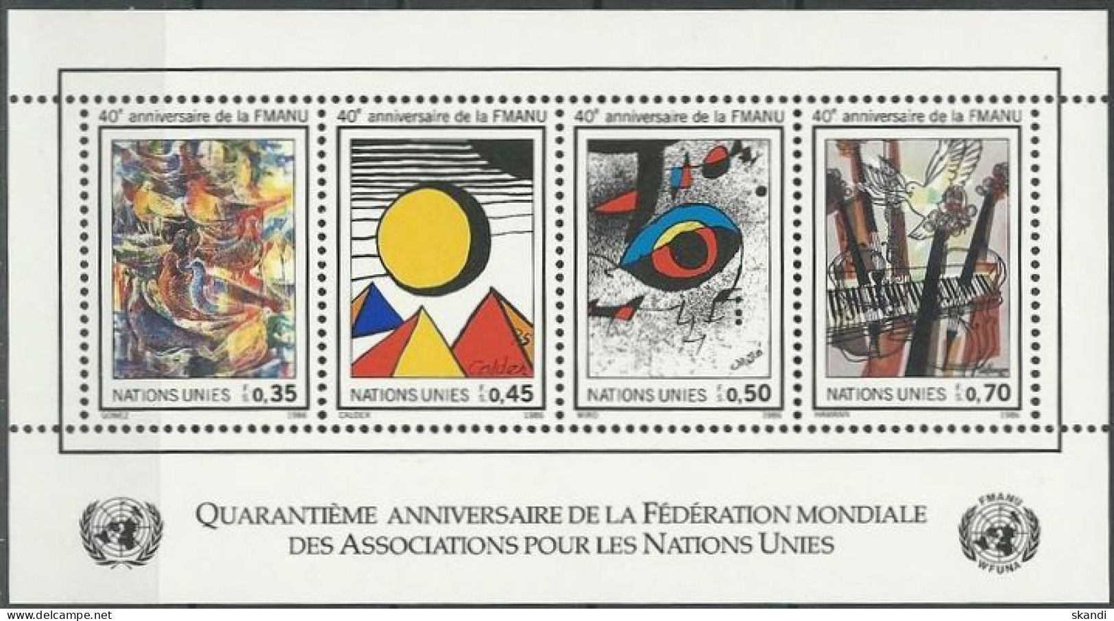 UNO GENF 1986 Mi-Nr. Block 4 ** MNH - Blocs-feuillets